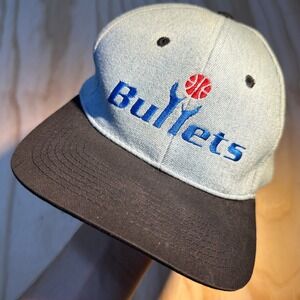 Associated Premium Corp Bullets Snapback Hat Blue Black Denim Vintage OSFA